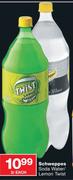 Schweppes Soda Water/Lemon Twist-2L Each