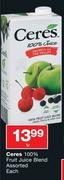 Ceres 100% Fruit Juice Blend-1Ltr