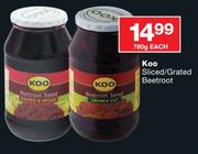 Koo Sliced/Grated Beetroot-780gm Each