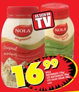 Nola Mayonnaise 750g/Lite Mayonnaise 780g/Lite Salad Cream 780g-Each