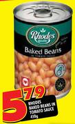 Rhodes Baked Beans In Tomato Sauce-410g