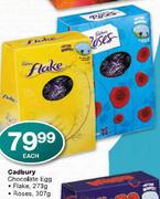  Cadbury Chocolate Egg(Flake 273g,Roses 307g)-Each 