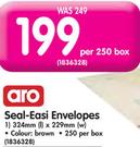 Aro C4 Seal-Easi Brown Envelopes-250 Per Box