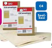 Aro C4 Seal-Easi Brown Envelopes-250 Per Box