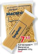 PnP No Name Macaroni Or Spaghetti-500g Each