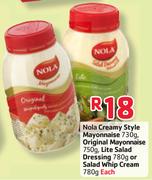 Nola Creamy Style Mayonnaise-730g Each