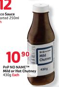 PnP No Name Mild Or Hot Chutney - 430g 