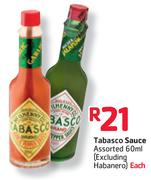 Tabasco Sauce Assorted-60ml 