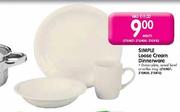 Simple loose Cream Dinnerware-Each