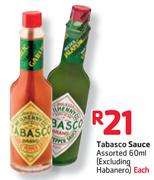 Tabasco Sauce Assorted - 60ml Each