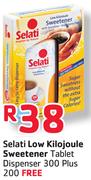 Selati Low Kilojoule Sweetener Tablet Dispenser-300+200 Free