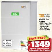Muller&Houpt White Bar Fridge BC118