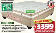 Restonic Quartz 152cm Queen Base Set