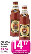 All Gold Tomato Sauce-6x700Ml