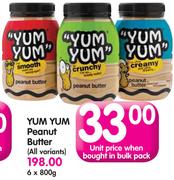 Yum Yum Peanut Butter(All Variants)-6x800G