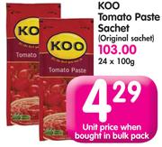 Koo Tomato Paste Sachet-24x100G