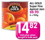 All Gold Super Fine Apricot Jam-6x900G