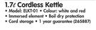 Elegance 1.7L Cordless Kettle ELKT-01