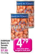 Everyday Beans In Tomato Sauce-12x410G