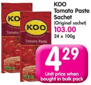 Koo Tomato Paste Sachet-24x100G