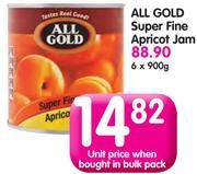 All Gold Super Fine Apricot Jam-6x900G