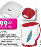 Elegance 2 Slice Sandwich Maker ELSM-07 Each