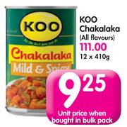 Koo Chakalaka(All Flavours)-12x410G