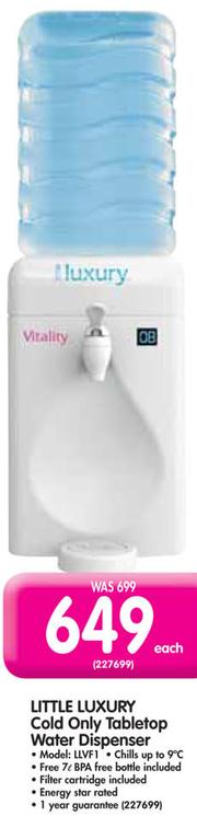 Little luxury cold only table top water dispenser store