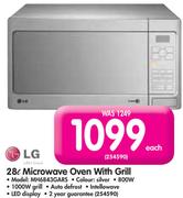 LG 28L Microwave Oven With Grill MH6843GARS
