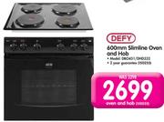 Defy 600mm Slimline Oven And Hob DBO451/DHD332