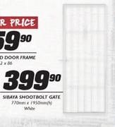 Sibaya Shootbolt White Gate-770mmx1950mm(h)