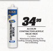 Alcolin Contractors Acrylic Value Pack-3x260ml