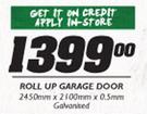 Roll Up Garage Door Galvanised-2450mmx2100mmx0.5mm