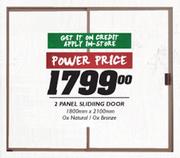2 Panel Slidling Door-1800mmx2100mm