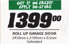 Galvanised Roll Up Garage Door -2450mm x 2100mm x 0.5mm 