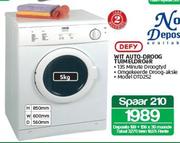 Defy 5KG Wit Auto-Droog Tuimeldroer DTD252