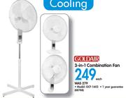 Goldair 3-In-1 Combination Fan GCF1603