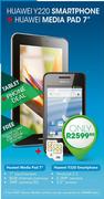 Huawei Y220 Smartphone + Hwawei Media Pad 7"
