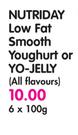 Nutriday Low Fat Smooth Youghurt Or Yo Jelly(All Variants)-6x100g