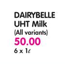 Dairybelle UHT Milk(All Variants)-6x1Ltr