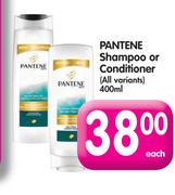 Pantene Shampoo Or Conditioner(All Variants)-400ml