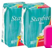 Stayfree Channels With/Without Wings (Scented/Unscented)-10's Each