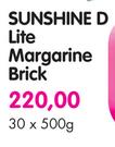 Sunshine D Lite Margarine Brick-30 x 500g