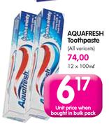 Aquafresh Toothpaste(All variants)-12 x 100ml