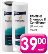 Pantene Shampoo & Conditioner (All Variants)-400ml Each