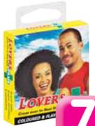 Lovers Plus Condoms Hanging Pack (Coloured & Flavoured)-3's Per Pack