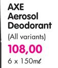 Axe Aerosol Deodorant(All Variants)-6x150ml