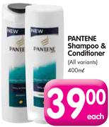 Pantene Shampoo & Conditioner(All Variants)-400ml Each