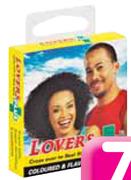Lovers Plug Condoms Hanging Pack(coloured & Flavoured)-3's