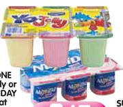 Danone Yo-Jelly Or Nutriday Low Fat Smooth Yoghurt(All Flavours)-6x100g